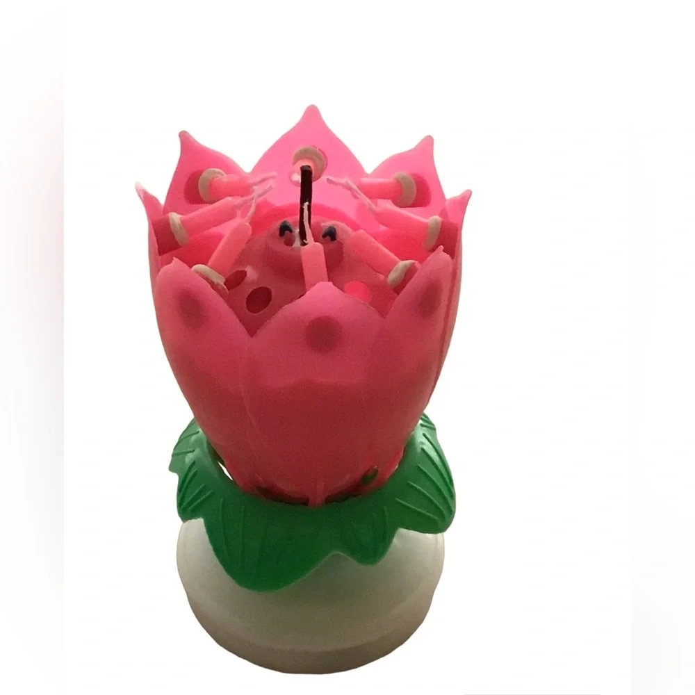 💙❤️ Birthday Candles, Children's Creative Rotating Flowers Singing